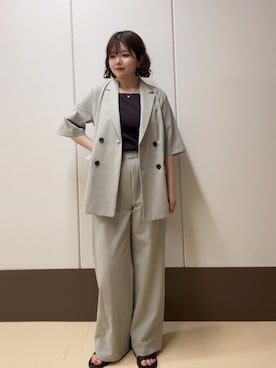 「UNTITLED（アンタイトル）のアイテム」を使った、Atsumiさん（レディース・158cm）の夏コーディネート