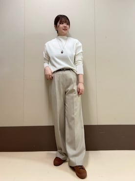 「SUPERGA（スペルガ）のアイテム」を使った、Atsumiさん（レディース・158cm）の秋コーディネート