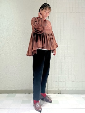 「ESPERANZA（エスペランサ）のアイテム」を使った、TAKAさん（レディース・159cm）の秋コーディネート