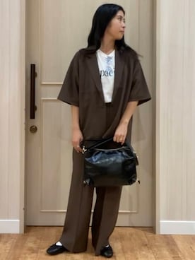 「DRESKIP（ドレスキップ）のアイテム」を使った、ERIさん（レディース・157cm）の秋コーディネート