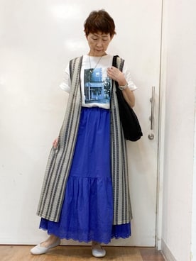 「アイテム（その他シューズ、グレー系）」を使った、みぃさん（レディース・159cm）の春コーディネート