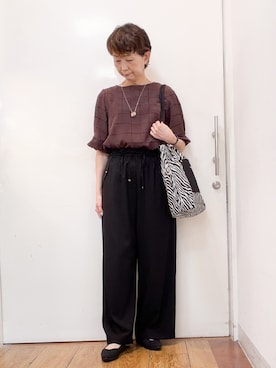 「SHOO・LA・RUE（シューラルー）のアイテム（その他パンツ）」を使った、みぃさん（レディース・159cm）の秋コーディネート