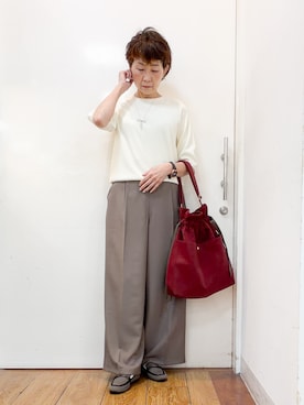 「SHOO・LA・RUE（シューラルー）のアイテム（その他パンツ）」を使った、みぃさん（レディース・159cm）の夏コーディネート