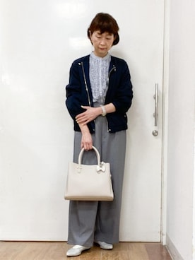「アイテム（チャーム）」を使った、みぃさん（レディース・159cm）の春コーディネート