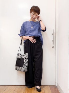 「SHOO・LA・RUE（シューラルー）のアイテム（その他パンツ）」を使った、みぃさん（レディース・159cm）の夏コーディネート
