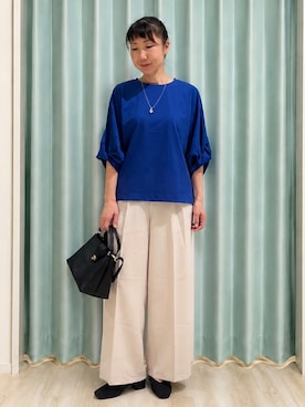 「SHOO・LA・RUE（シューラルー）のアイテム（その他パンツ）」を使った、まつみさん（レディース・162cm）の秋コーディネート