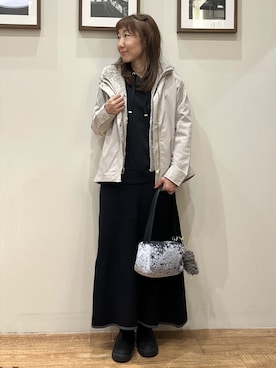「SHOO・LA・RUE（シューラルー）の【洗濯機可/撥水/マルチWAY】ファーライナー付き 毎日欲張りマンパ（ブルゾン、ベージュ系）」を使った、まつみさん（レディース・162cm）の秋コーディネート