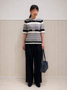 「SHOO・LA・RUE（シューラルー）のアイテム（その他パンツ）」を使った、まつみさん（レディース・162cm）の秋コーディネート