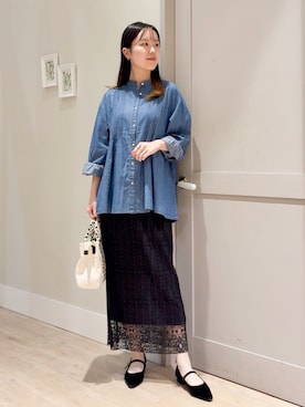 「Lee（リー）のアイテム（バッグ）」を使った、Mayuさん（レディース・165cm）の秋コーディネート