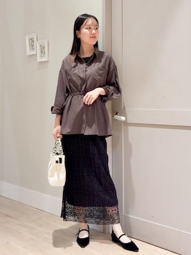 「Lee（リー）のアイテム（バッグ）」を使った、Mayuさん（レディース・165cm）の秋コーディネート