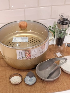 「アイテム（食器）」を使った、シモさん（メンズ・174cm）の秋コーディネート
