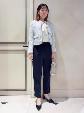 「couture brooch（クチュールブローチ）のアイテム」を使った、あみぴーさん（レディース・170cm）の冬コーディネート