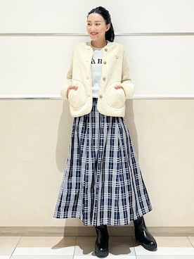 「Vincent et Mireille（バンソンエミレイユ）のアイテム」を使った、erikoさん（レディース・165cm）の秋コーディネート