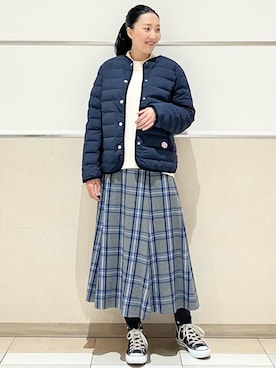 「Vincent et Mireille（バンソンエミレイユ）のアイテム」を使った、erikoさん（レディース・165cm）の冬コーディネート