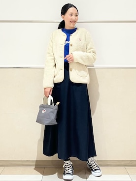 「Vincent et Mireille（バンソンエミレイユ）のアイテム」を使った、erikoさん（レディース・165cm）の秋コーディネート