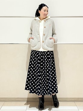 「Vincent et Mireille（バンソンエミレイユ）のアイテム」を使った、erikoさん（レディース・165cm）の秋コーディネート