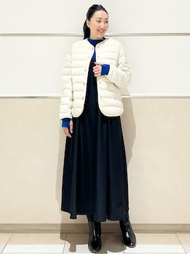 「Vincent et Mireille（バンソンエミレイユ）のアイテム」を使った、erikoさん（レディース・165cm）の冬コーディネート