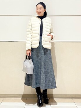 「Vincent et Mireille（バンソンエミレイユ）のアイテム」を使った、erikoさん（レディース・165cm）の冬コーディネート