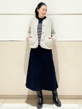 「Vincent et Mireille（バンソンエミレイユ）のアイテム」を使った、erikoさん（レディース・165cm）の秋コーディネート