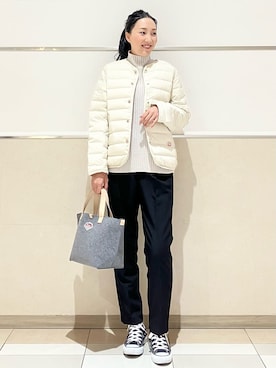 「Vincent et Mireille（バンソンエミレイユ）のアイテム」を使った、erikoさん（レディース・165cm）の秋コーディネート