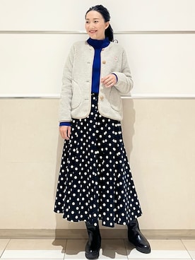 「Vincent et Mireille（バンソンエミレイユ）のアイテム」を使った、erikoさん（レディース・165cm）の秋コーディネート