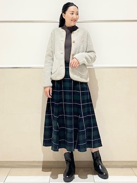 「Vincent et Mireille（バンソンエミレイユ）のアイテム」を使った、erikoさん（レディース・165cm）の秋コーディネート