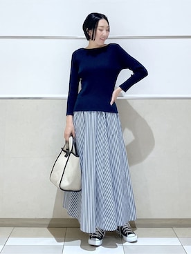 「esche（エッシュ）のアイテム」を使った、erikoさん（レディース・165cm）の春コーディネート