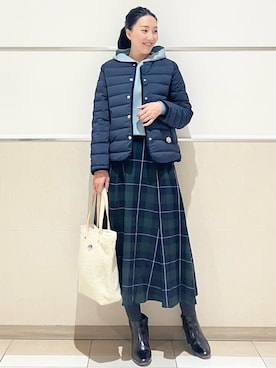 「Vincent et Mireille（バンソンエミレイユ）のアイテム」を使った、erikoさん（レディース・165cm）の秋コーディネート