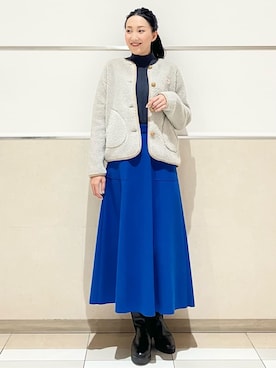 「Vincent et Mireille（バンソンエミレイユ）のアイテム」を使った、erikoさん（レディース・165cm）の秋コーディネート