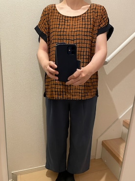 「UNIQLO（ユニクロ）のアイテム（セットアップ）」を使った、mi_hoさん（レディース・157cm）の夏コーディネート