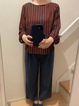 「UNIQLO（ユニクロ）のアイテム（セットアップ）」を使った、mi_hoさん（レディース・157cm）の秋コーディネート