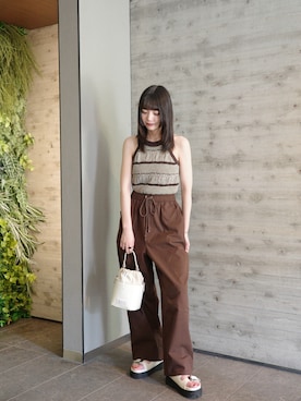 「TODAYFUL（トゥデイフル）のアイテム（パンツ）」を使った、かぁまなちゃんさん（レディース・162cm）の春コーディネート