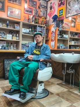 「アイテム（ハンチング/ベレー帽）」を使った、wsbchaps hiroさん（メンズ・165cm）の秋コーディネート