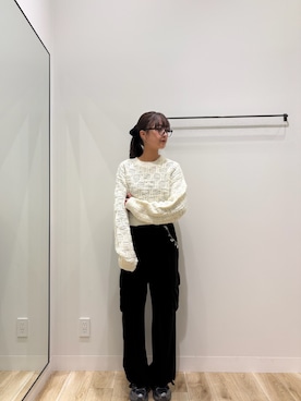 「アイテム（シュシュ）」を使った、MIKUさん（レディース・168cm）の冬コーディネート