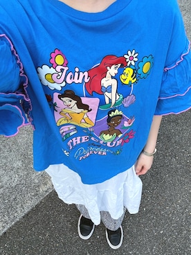 「しまむら（シマムラ）のアイテム（Tシャツ/カットソー）」を使った、neinen54さん（レディース・154cm）の秋コーディネート