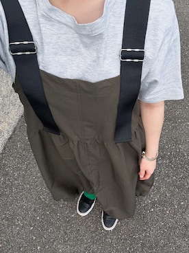 「AMERICAN HOLIC（アメリカンホリック）のアイテム（Tシャツ/カットソー、グレー系）」を使った、neinen54さん（レディース・154cm）の夏コーディネート