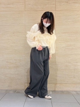 「Launa lea（ラウナレア）の【26秋冬】レースパイピングリボンバレエシューズ(B1616,B1616A,B1616C)（Ballet shoes、その他）」を使った、Lana leaさん（レディース・161cm）の秋コーディネート