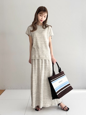 「DRESSTERIOR（ドレステリア）のアイテム（Tシャツ/カットソー）」を使った、natsukiさん（レディース・160cm）の春コーディネート