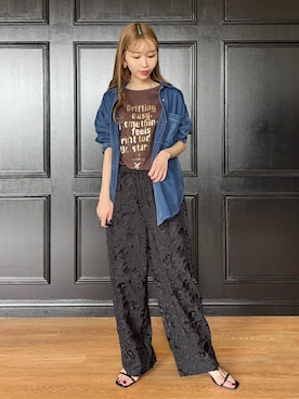 「DRESSTERIOR（ドレステリア）のアイテム（Tシャツ/カットソー）」を使った、natsukiさん（レディース・160cm）の夏コーディネート