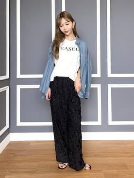 「DRESSTERIOR（ドレステリア）のアイテム（Tシャツ/カットソー）」を使った、natsukiさん（レディース・160cm）の夏コーディネート