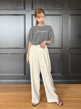 「DRESSTERIOR（ドレステリア）のアイテム（Tシャツ/カットソー）」を使った、natsukiさん（レディース・160cm）の夏コーディネート