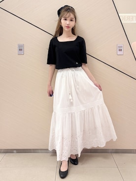 「DRESSTERIOR（ドレステリア）のアイテム（Tシャツ/カットソー）」を使った、natsukiさん（レディース・160cm）の夏コーディネート