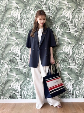 「DRESSTERIOR（ドレステリア）のアイテム（Tシャツ/カットソー）」を使った、natsukiさん（レディース・160cm）の春コーディネート