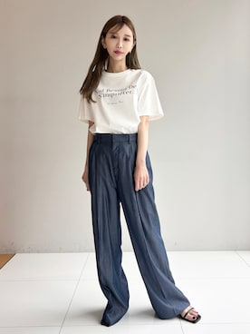 「DRESSTERIOR（ドレステリア）のアイテム（Tシャツ/カットソー）」を使った、natsukiさん（レディース・160cm）の春コーディネート