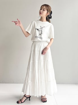 「DRESSTERIOR（ドレステリア）のアイテム（Tシャツ/カットソー）」を使った、natsukiさん（レディース・160cm）の春コーディネート