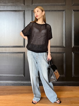 「DRESSTERIOR（ドレステリア）のアイテム（Tシャツ/カットソー）」を使った、natsukiさん（レディース・160cm）の夏コーディネート