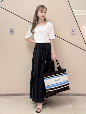 「DRESSTERIOR（ドレステリア）のアイテム（Tシャツ/カットソー）」を使った、natsukiさん（レディース・160cm）の夏コーディネート
