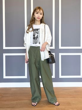 「DRESSTERIOR（ドレステリア）のアイテム（Tシャツ/カットソー）」を使った、natsukiさん（レディース・160cm）の夏コーディネート