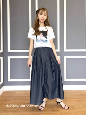 「DRESSTERIOR（ドレステリア）のアイテム（Tシャツ/カットソー）」を使った、natsukiさん（レディース・160cm）の夏コーディネート