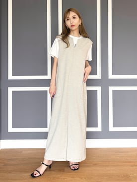 「DRESSTERIOR（ドレステリア）のアイテム（Tシャツ/カットソー）」を使った、natsukiさん（レディース・160cm）の夏コーディネート